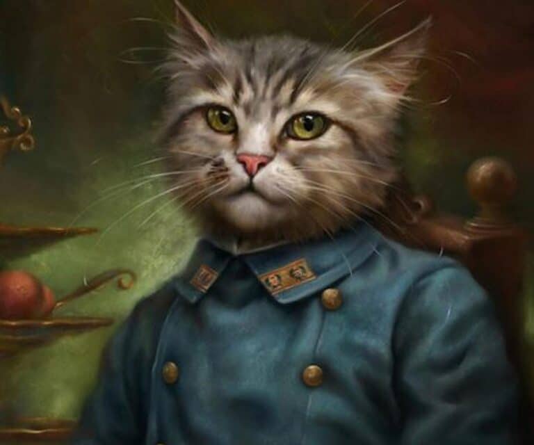 Hermitage müzesindeki kedileri soylu olarak tasvir eden tablo